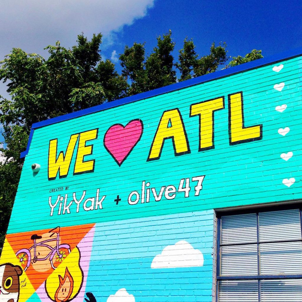 We Love ATL | Olive 47 | Best Wall Murals in Atlanta | ATL Bucket List