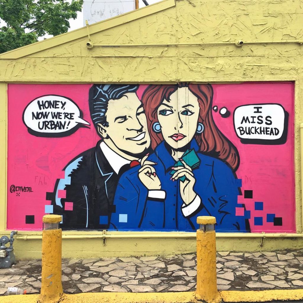 Honey, Now We're Urban | Chris Veal | Best Wall Murals in Atlanta | ATL Bucket List