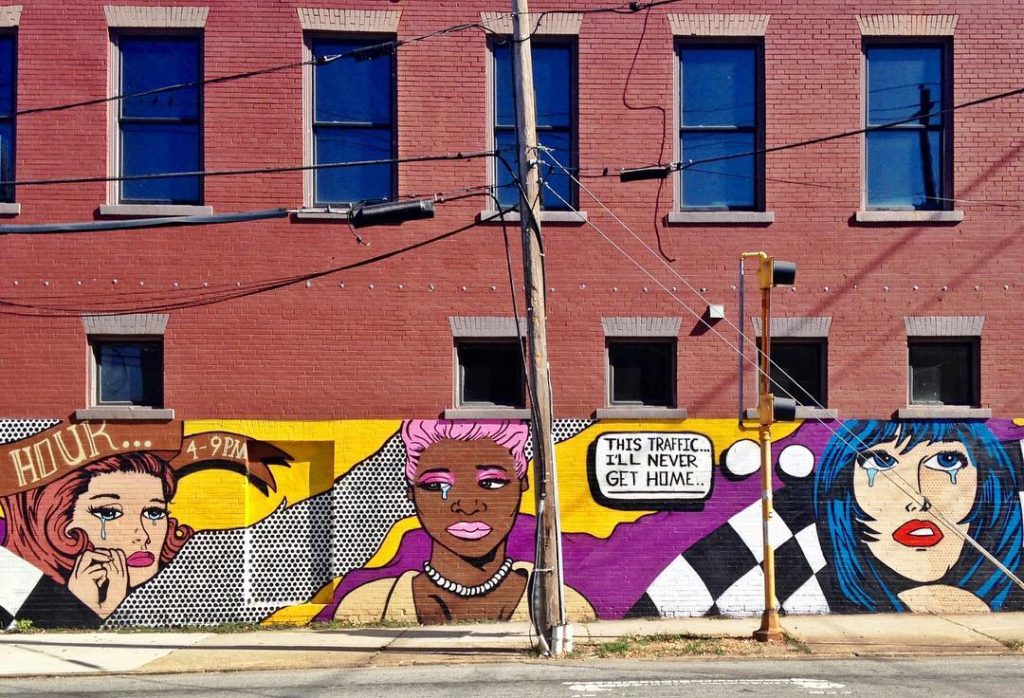 Rush Hour | Chris Veal | Best Wall Murals in Atlanta | ATL Bucket List