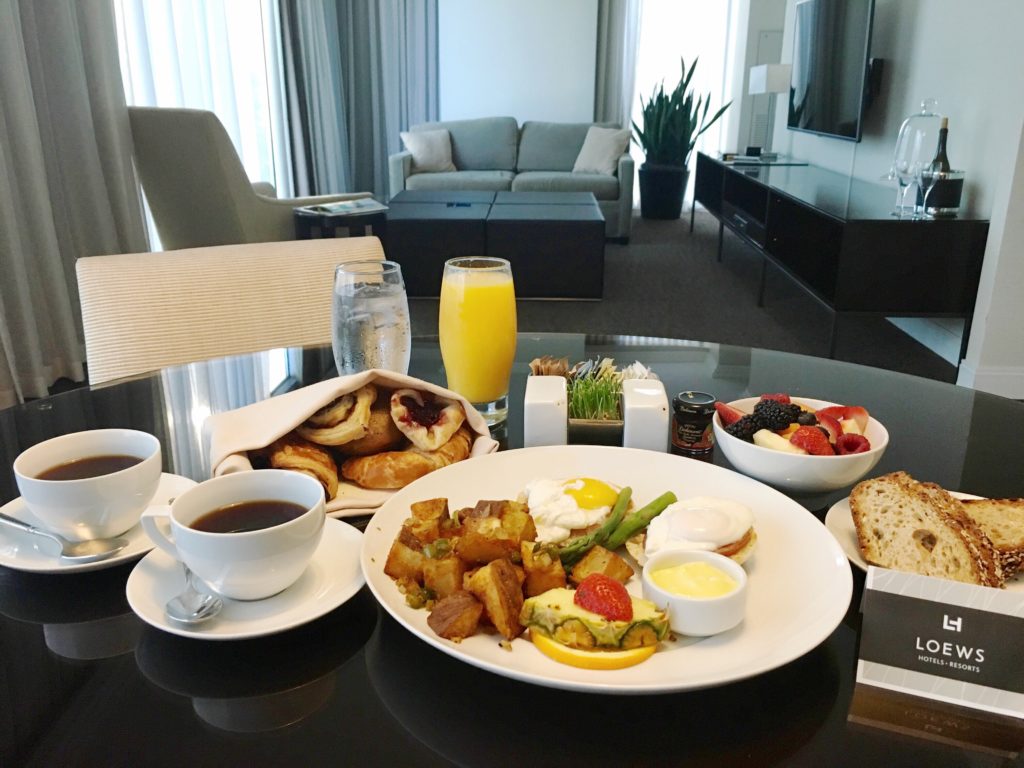 Loews Room Service Brunch