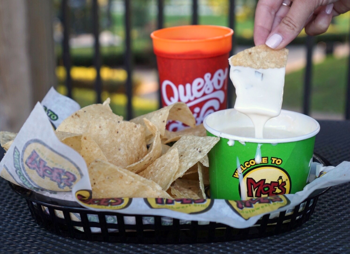 Get Your Free Queso at Moes on Free Queso Day ATL Bucket List
