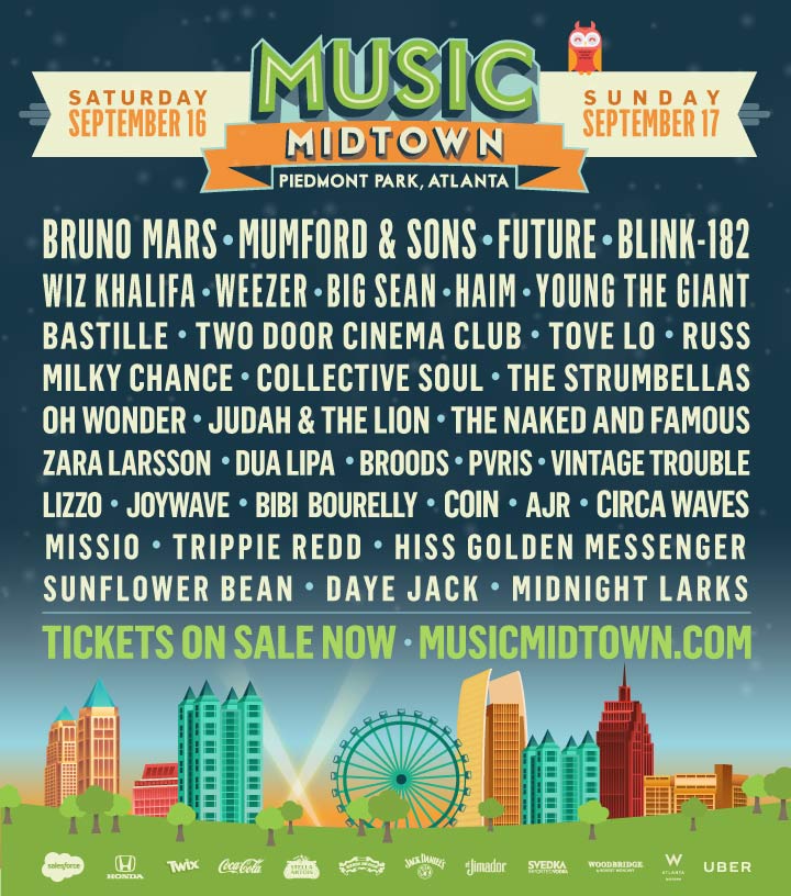 2017 Lineup | Music Midtown | ATL Bucket List